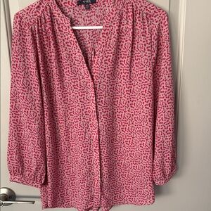 NYDJ Pink Patterned Blouse